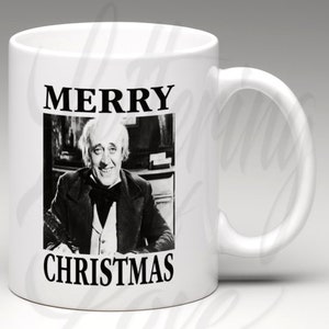 Alastair Sim Christmas Carol ispirato Merry Christmas Christmas Card 11 oz. Tazza da caffè ⎪ Tazza da caffè/tè bianca ⎪ Tazza da caffè ⎪ Tazza da caffè