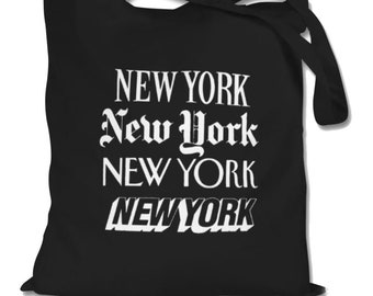 New York Tote Bag in White or Black NEW YORK New York new york Tote bag NYC tote bag I love New York Bag Hip Tote Bag Personalised Tote Bag