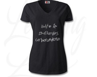 A Handmaids Tale "Nolite Te Bastardes Carborundorum" V-Neck Shirt | A Handmaid's Tale | T-Shirts | Handmaid | Praise Be Bitches | T-shirt