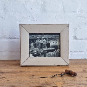 Grey 6 x 8 Shabby Chic Photo Frame by Luna Designs made from reclaimed timber flooring.