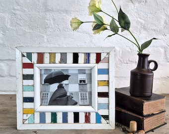 A5 Reclaimed Timber Photo Frame: Shabby Chic Mosaic