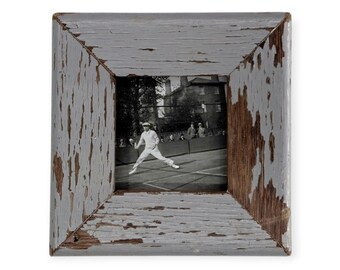 A 4x4 upcycled timber photo frame by Luna Designs. Made from an authentic reclaimed architectural salvage. A unique item.