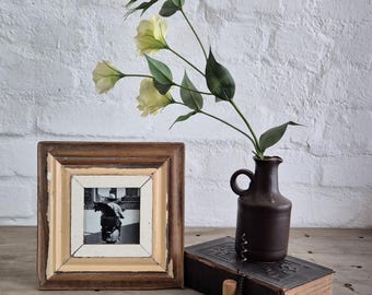 4 x 4 Shabby Chic-fotolijst: teruggewonnen hout, verfschilfers