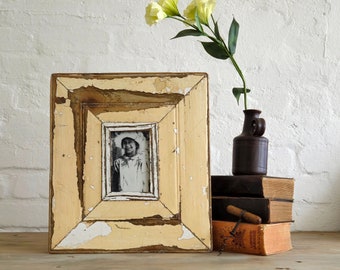 4x6 Shabby chic frame made from authentic reclaimed vintage architectural salvage.