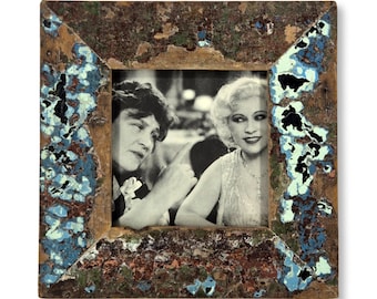 5x5 Chippy Paint Photo Frame: Reclaimed Wood, Shabby Chic style