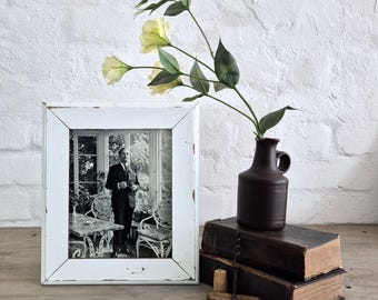 8 x 10 Shabby Chic Photo Frame made from authentic architectural salvage. A unique piece.