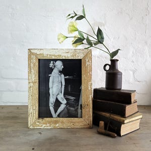 9 x 12 Shabby Chic Photo Frame made from authentic architectural salvage. A unique piece.