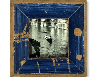 Cornice per foto 5x5 Chippy Paint: legno di recupero, stile Shabby Chic