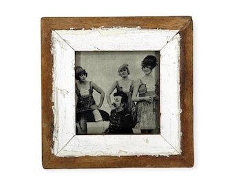 5x5 Chippy Paint Photo Frame: Reclaimed Wood, Shabby Chic style