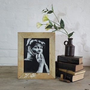 9 x 12 Shabby Chic Photo Frame made from authentic architectural salvage. A unique piece.