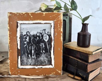 A4 Salvaged timber picture frame, made from reclaimed skirting boards.