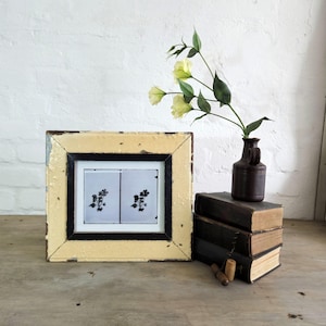 8 x 10 French Country photo frame. Upcycled from authentic reclaimed architectural salvage. Botanical print included.