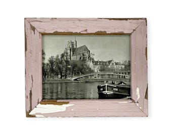 6x8 Shabby Chic Photo Frame: Reclaimed Wood, - Luna Designs