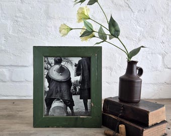 8 x 10 Upcycled rustic Photo Frame made from authentic architectural salvage. A unique piece.