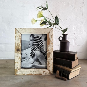 9 x 12 Shabby Chic Photo Frame made from authentic architectural salvage. A unique piece.