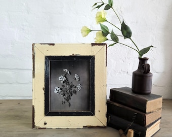 8 x 10 French Country photo frame. Upcycled from authentic reclaimed architectural salvage. Botanical print included.
