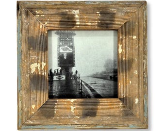 5x5 Chippy Paint Photo Frame: Reclaimed Wood, Shabby Chic style