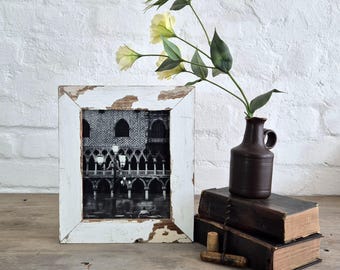 8 x 10 Shabby Chic Photo Frame made from authentic architectural salvage. A unique piece.