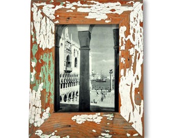 6x8 Shabby Chic Photo Frame: Reclaimed Wood - Luna Designs