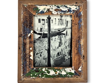 6x8 Shabby Chic Photo Frame: Reclaimed Wood - Luna Designs