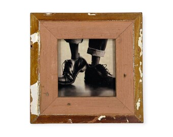 5x5 Chippy Paint Photo Frame: Reclaimed Wood, Shabby Chic style