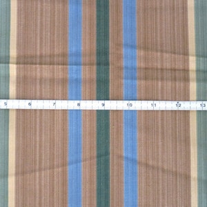 French Classic Upholstery fabric remnant/Blue green brown stripes/ Moire fabric/Canovas fabric/I,5 yardsx50width/sewing projects image 4