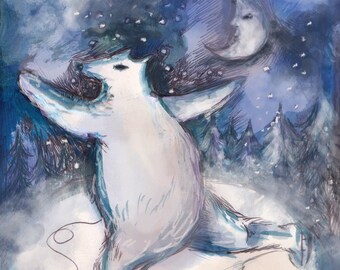 Tormenta codificada - Tarjeta de felicitación de Navidad - Oso patinador