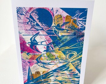 Tormenta codificada - Tarjeta de felicitación en blanco - Se acerca el verano