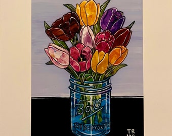8x10 tulip print