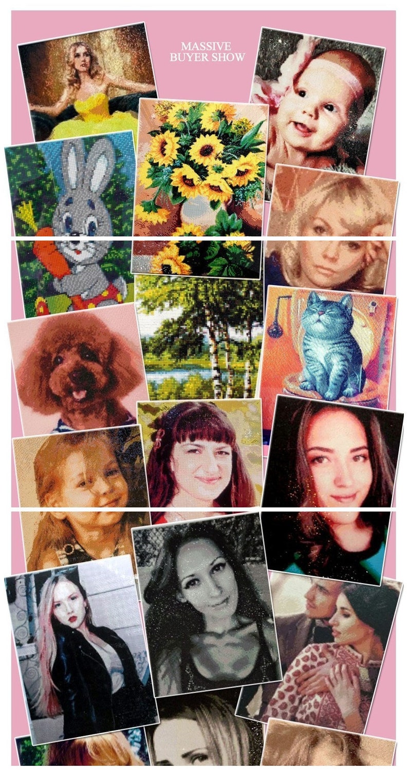 Custom Photo Diamond Painting Kits Full Drill Diamond Etsy