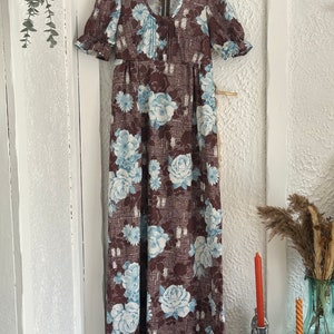 Vintage 1970’s Boho Floor Length Maxi Dress Hippie Fairy Cottage core Seventies