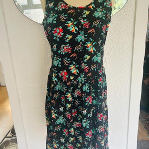 Vintage 1990’s St Michael Fruit Apple and Pear Print Cotton Dress Nineties Retro