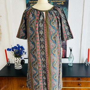 Vintage 1970’s Paisley Print Cotton Dress Seventies