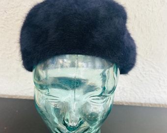 Vintage 1960 Kangol Marine Blau Damen Wintermütze Retro