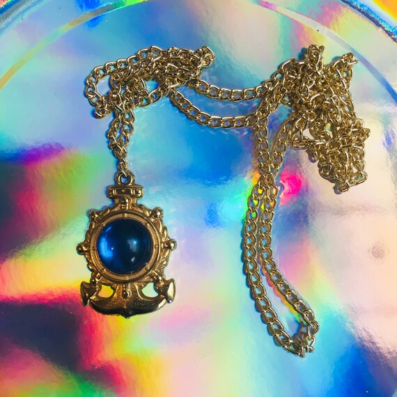 Vintage Anchor Necklace Nautical Sailor