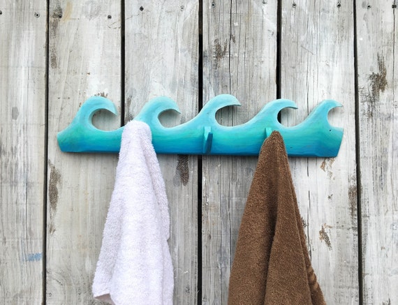 Wave Towel Rack Coat Or Key Rack Beach Decor Hand Carved Etsy Amazing Wave Coat Rack Wave Towel Rack Coat Or Key Rack Beach Decor Hand Carved Etsy Amazing Wave Coat Rack