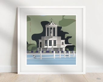 Temple Island, Henley – Limited Edition Print by Rachel Hunt Illustration