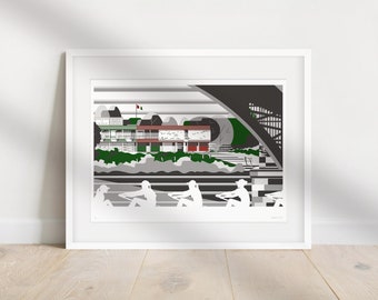 Thames Tradesmen’s Rowing Club Limited Edition (25) print | Rowing Art | Rowing Gift | Barnes Bridge