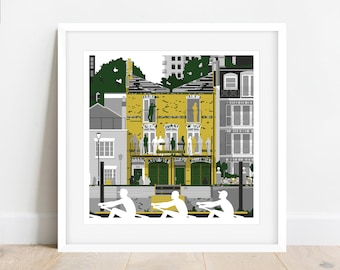 Furnivall Sculling Club Giclée print | Rowing Art | Rowing gift | Hammersmith