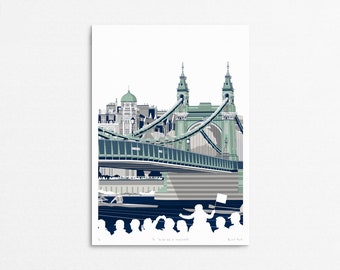 The Boat Race at Hammersmith Limited edition print