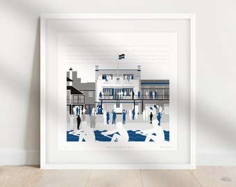 Imperial College Boat Club , Putney | Giclée print | Rowing Art | Rowing Gifts