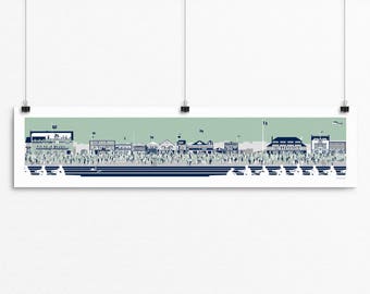 Rowing Art | The Boat Race at Putney Embankment - Limited Edition Print (50) | Rachel Hunt | Rowing print