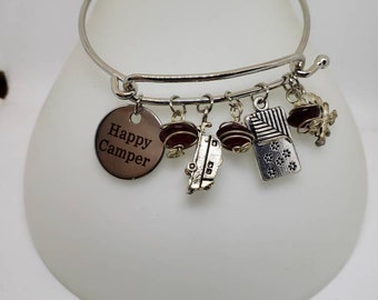 Happy Camper charm bracelet