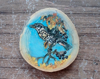 Painting on wood - Bird