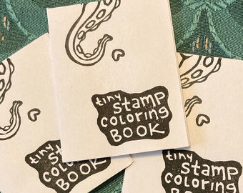 tiny stamp coloring book - octopus