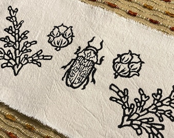 杉の甲虫の布パッチ