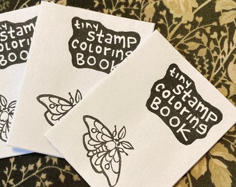 tiny stamp coloring book - moth