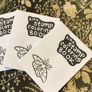 tiny stamp coloring book - moth