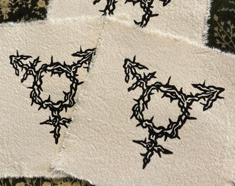 trans bramble fabric patch