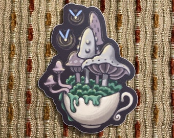 tea shrooms sticker